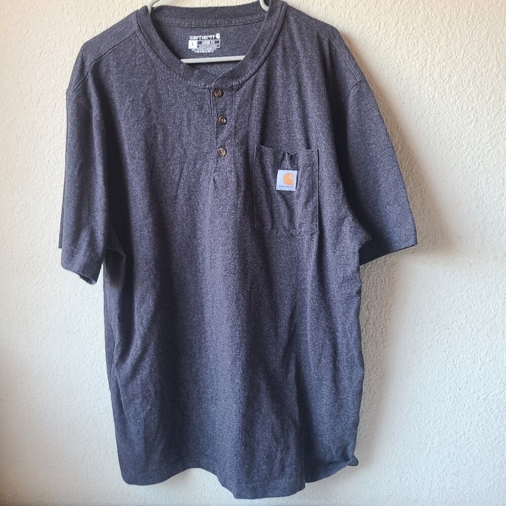 Carhartt Loose Fit Gray Short Sleeve Shirt Mens Size L